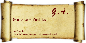 Guszter Anita névjegykártya