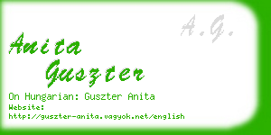 anita guszter business card